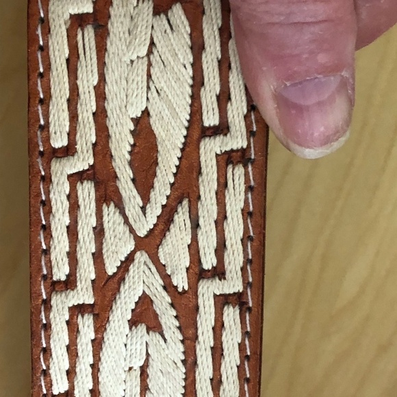 Custom Made Leather Belt - Embroidered - Picture 6 of 10